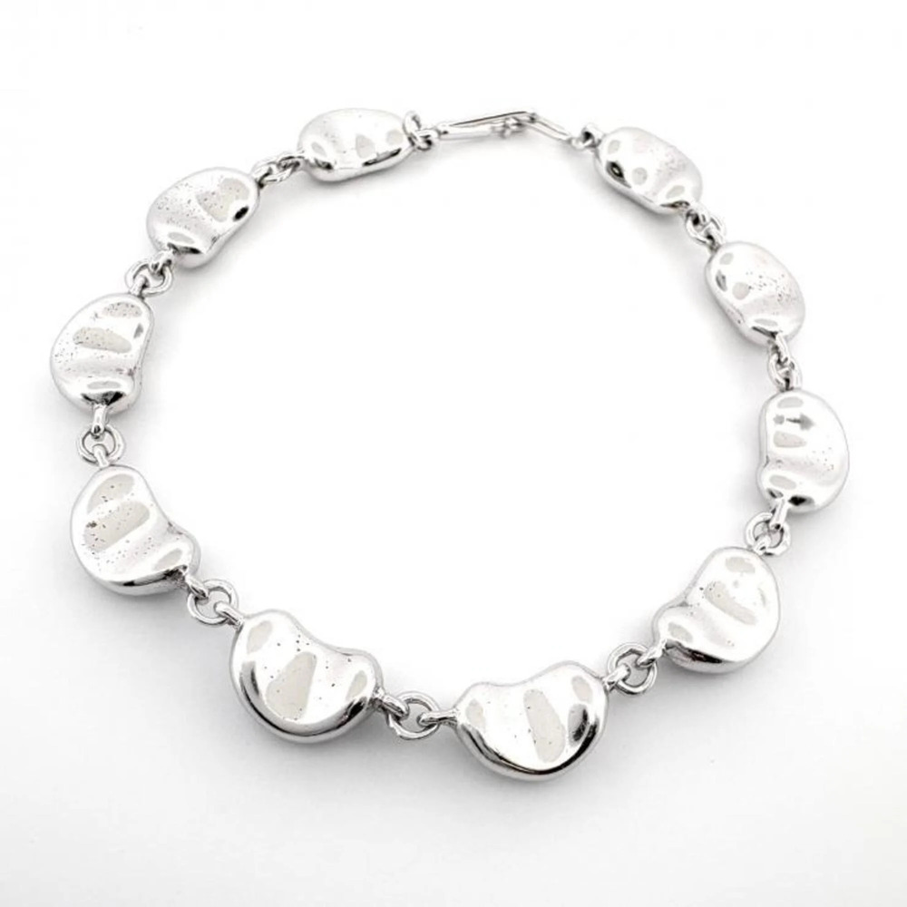 TIFFANY Authentic Silver Bean Charm Bracelet
